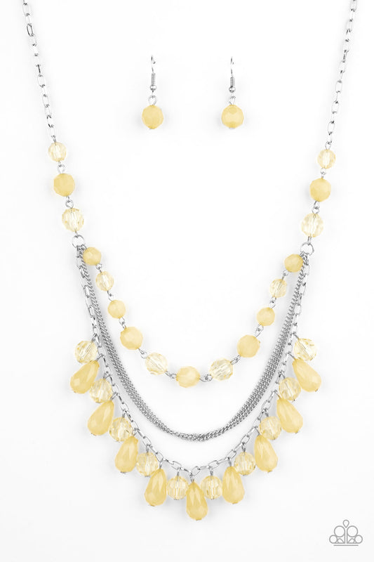 Awe-Inspiring Iridescence - Yellow Paparazzi Necklace