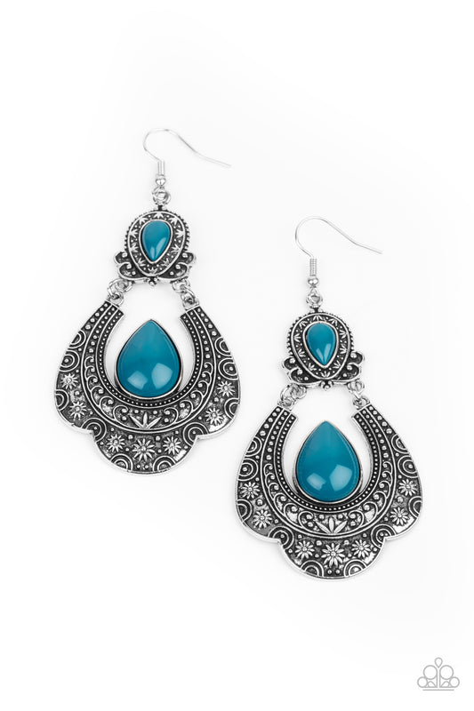 Paparazzi Rise and Roam - Blue Earring