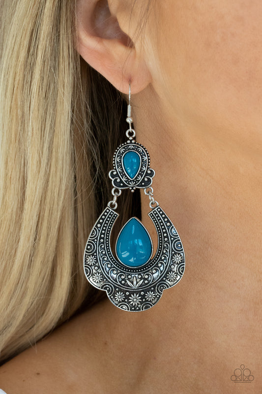 Paparazzi Rise and Roam - Blue Earring