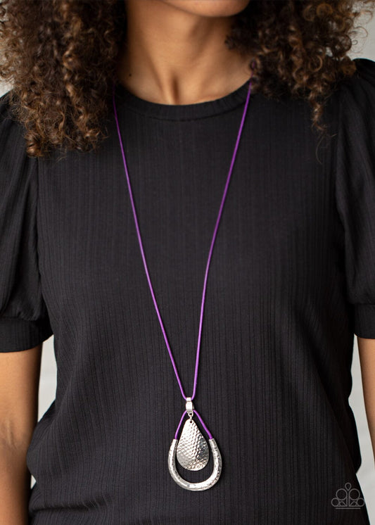 Texture Trekker - Purple Paparazzi Necklace