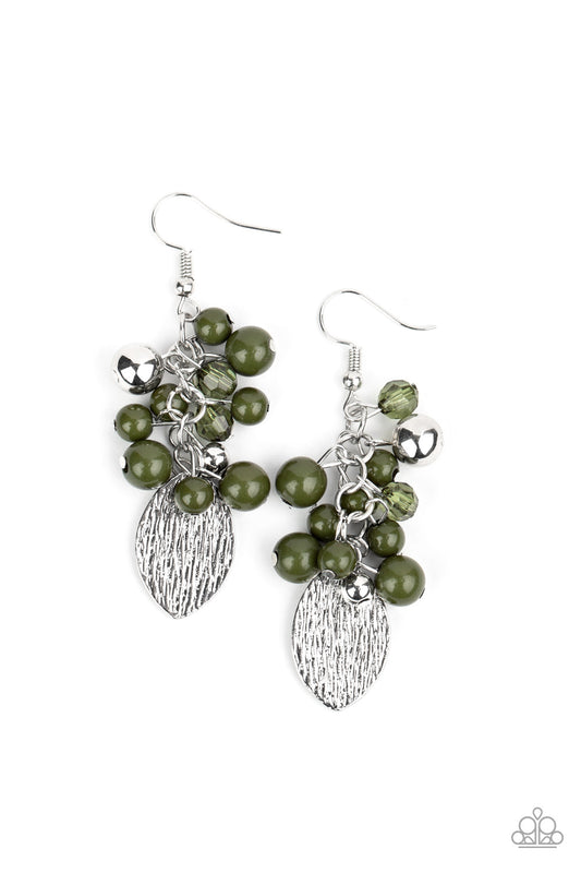Fruity Finesse - Green Paparazzi Earrings