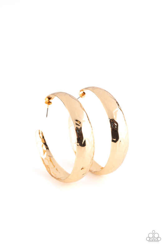 Paparazzi Hey, HAUTE-Shot - Gold Earrings