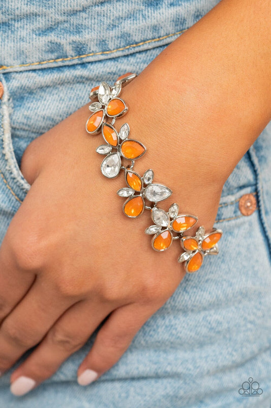 Ice Garden - Orange Paparazzi Bracelet