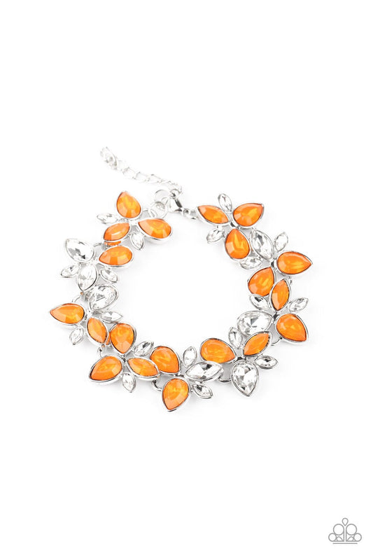 Ice Garden - Orange Paparazzi Bracelet