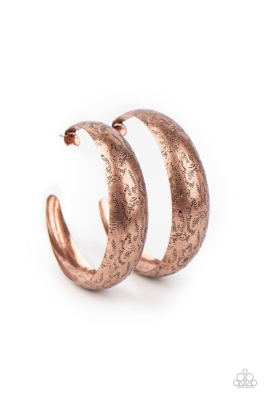 Paparazzi Copper Sahara Sandstorm - Copper Earrings