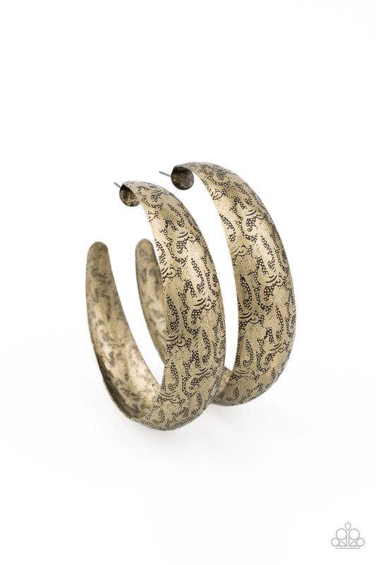 Paparazzi Sahara Sandstorm - Brass Earrings