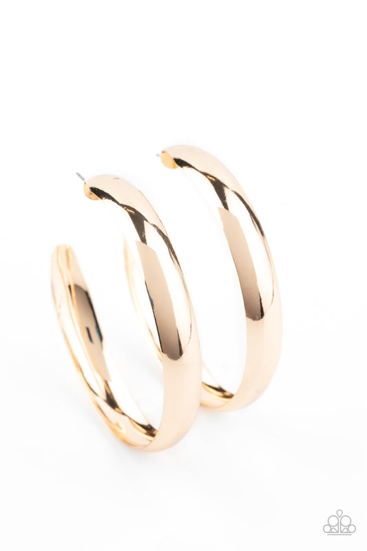Paparazzi BEVEL In It - Gold Earring