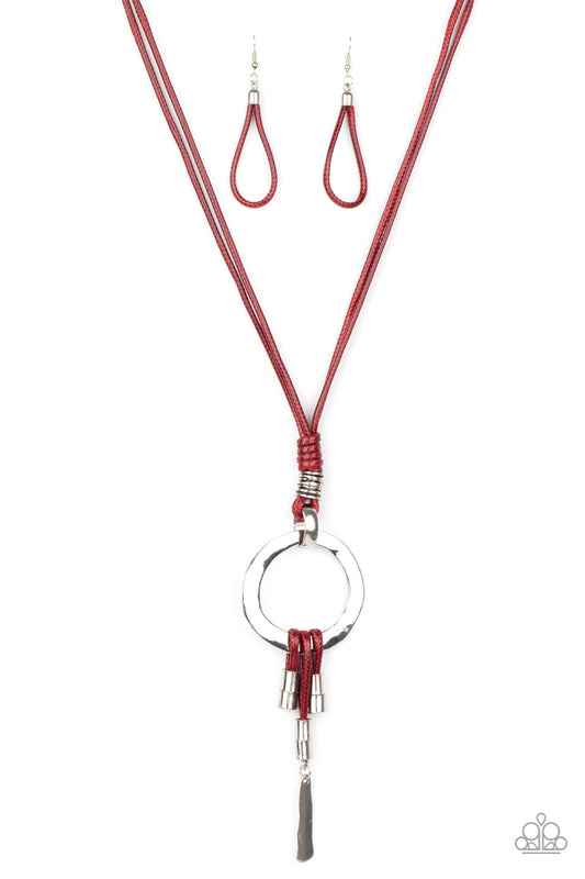 Paparazzi Tranquil Artisan - Red Necklace