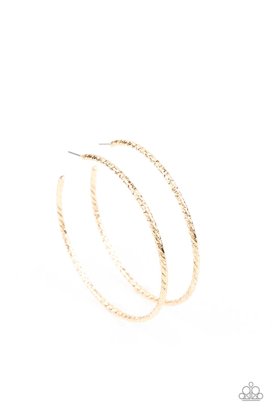 Paparazzi Voluptuous Volume - Gold Earring