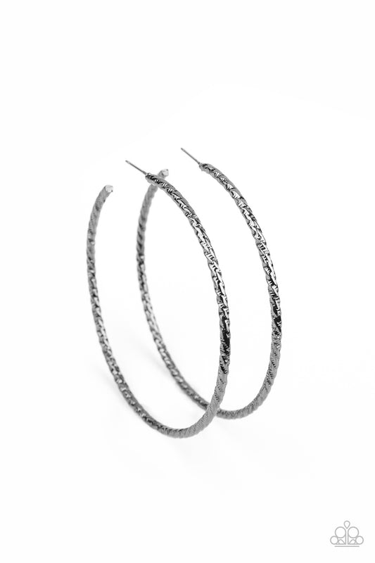 Paparazzi Pump Up The Volume - Black Earrings