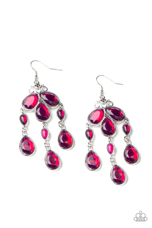 Clear The HEIR -Paparazzi Purple Earrings