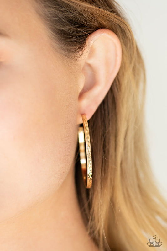 Paparazzi Reporting for Duty - Gold Earring