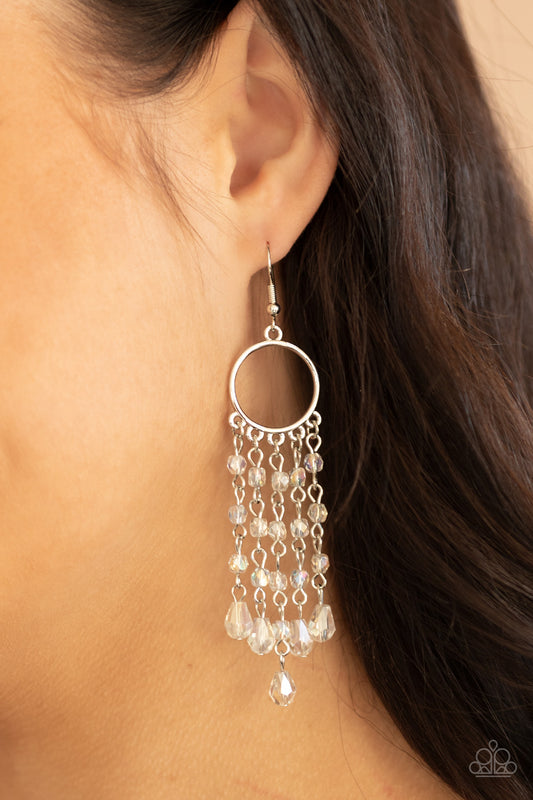 Paparazzi Dazzling Delicious - White Earrings