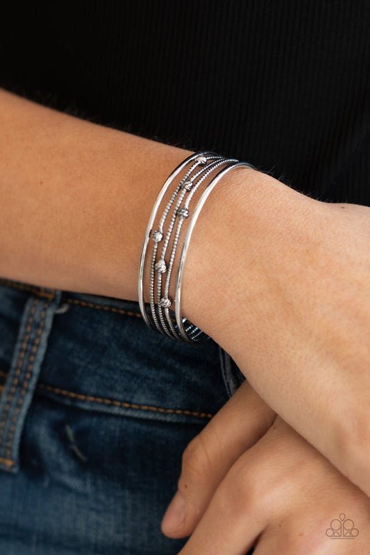 Paparazzi Extra Expressive - Silver Bracelet
