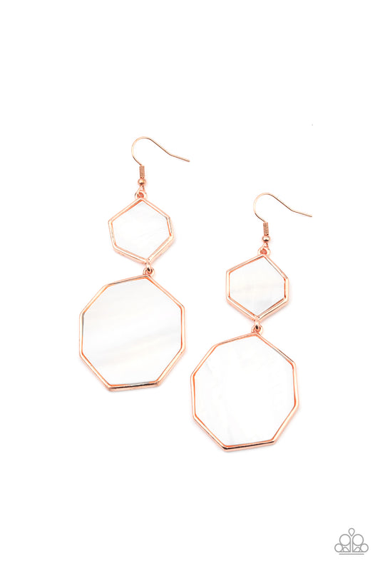 Vacation Glow - Copper Paparazzi Earrings