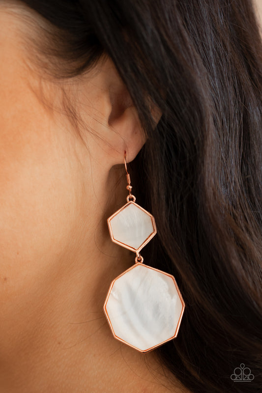 Vacation Glow - Copper Paparazzi Earrings