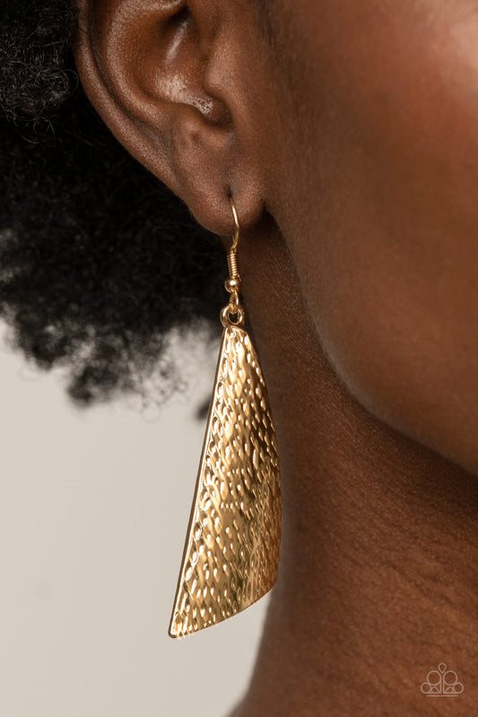 Paparazzi Ready The Troops - Gold Earring