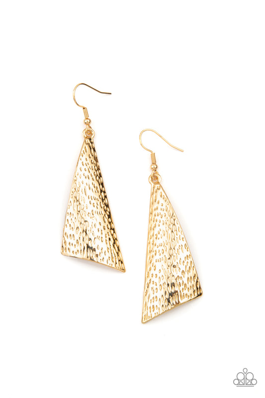 Paparazzi Ready The Troops - Gold Earring