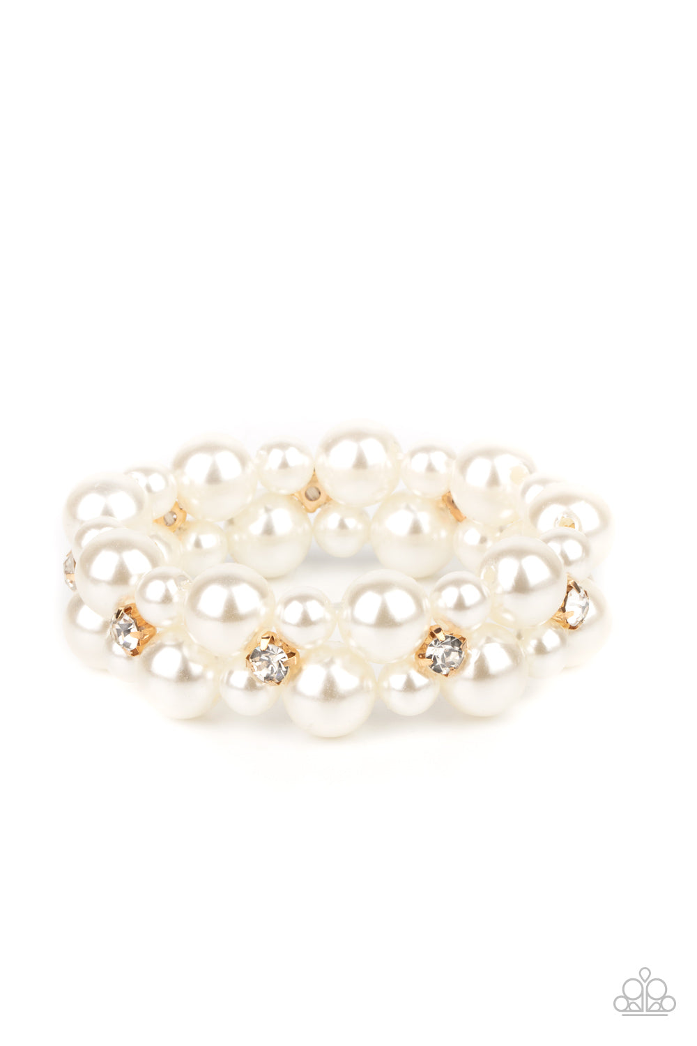 Paparazzi Flirt Alert - Gold pearl Bracelet