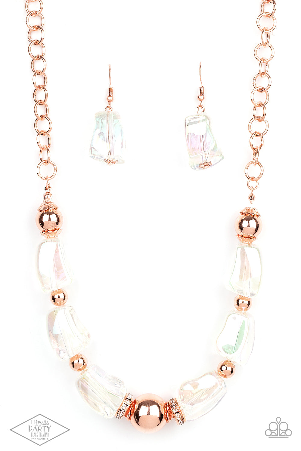 Iridescently Ice Queen - Copper Paparazzi Necklace