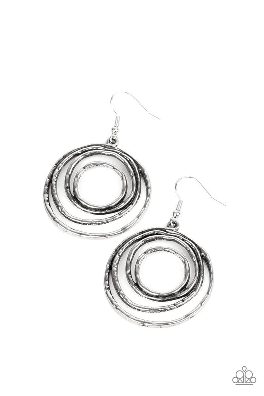 Paparazzi Spiraling Out of Control - Silver Earring