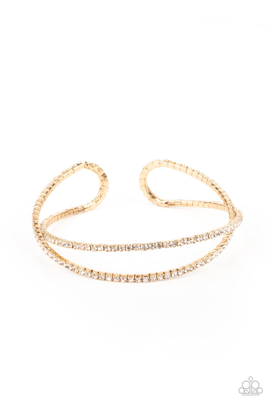 Plus One Status - Gold Paparazzi Bracelet