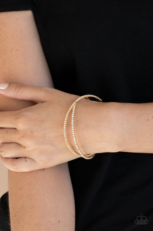 Plus One Status - Gold Paparazzi Bracelet