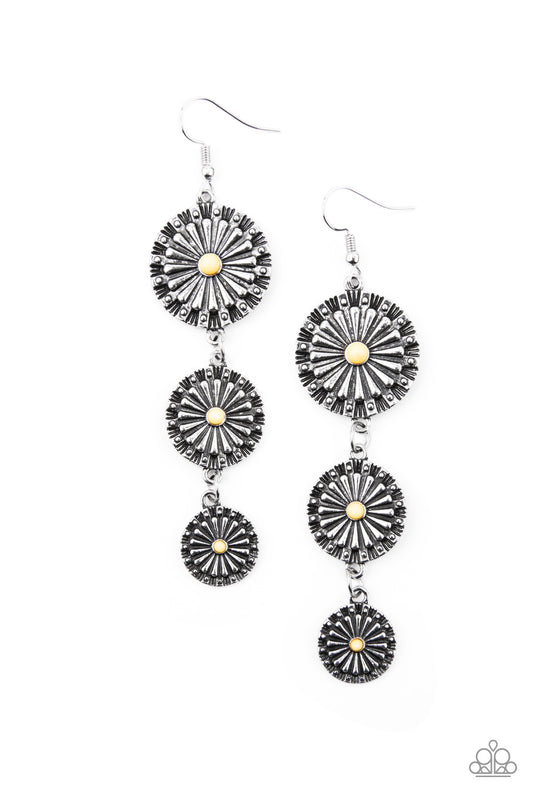 Paparazzi Festively Floral - Yellow Earring
