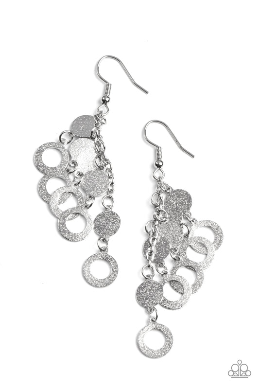 Paparazzi I'm Always BRIGHT - Silver Earrings
