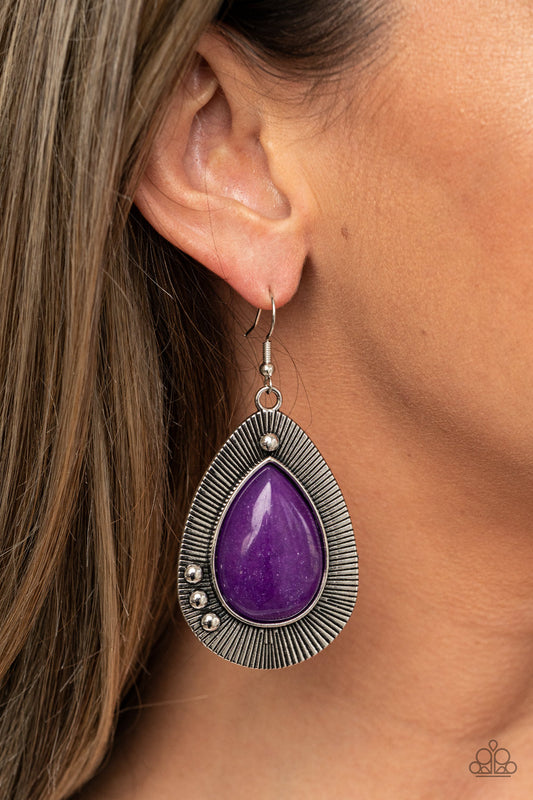 Paparazzi Western Fantasy - Purple Earrings