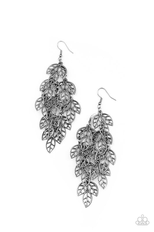 Paparazzi The Shakedown - Silver Earrings