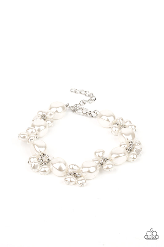Paparazzi Imperfectly Perfect - White Bracelet