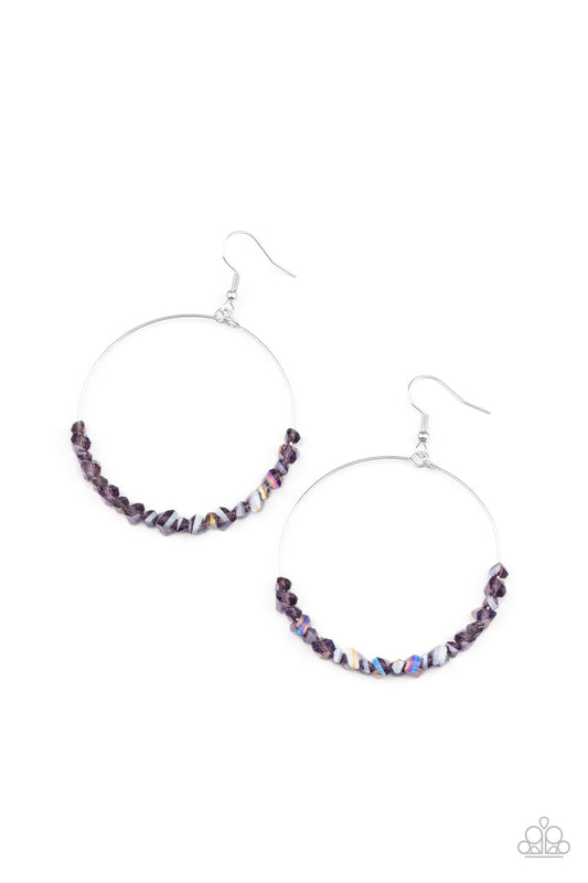 Paparazzi Glimmering Go-Getter - Purple Earrings