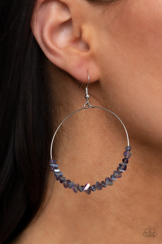 Paparazzi Glimmering Go-Getter - Purple Earrings