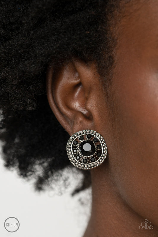 Paparazzi Dazzling Definition - Black Earring