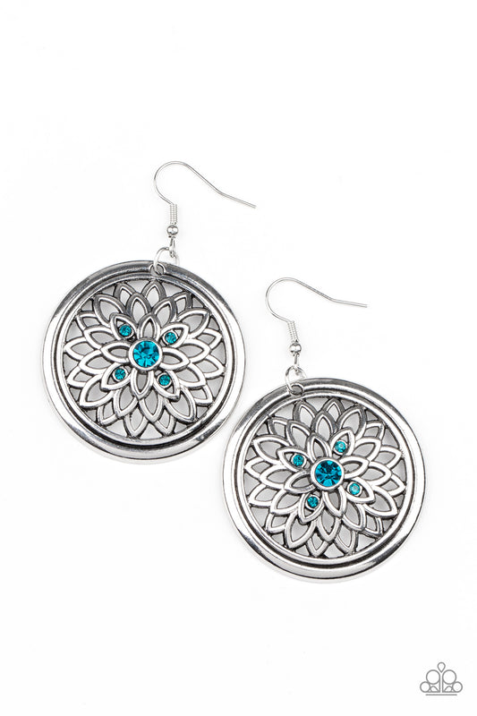 Paparazzi Mega Medallions - Blue Earring