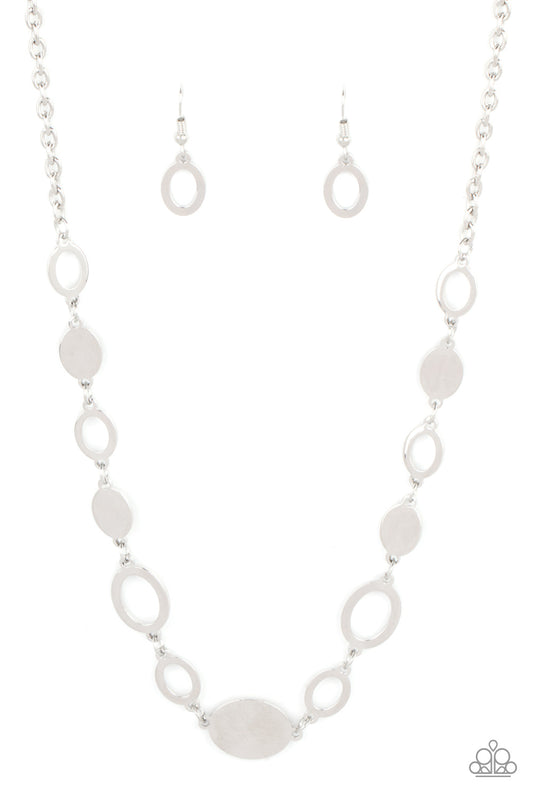 Paparazzi Working OVAL-time - Silver Necklace