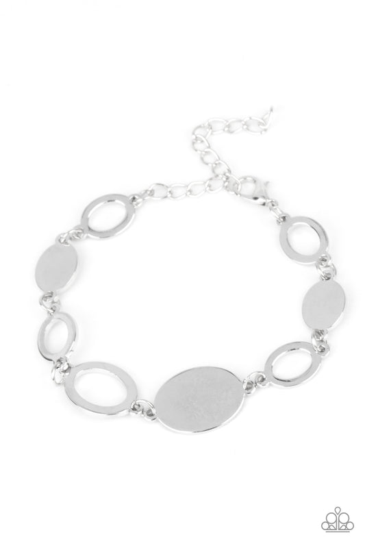 Paparazzi OVAL and Out - Silver Bracelet