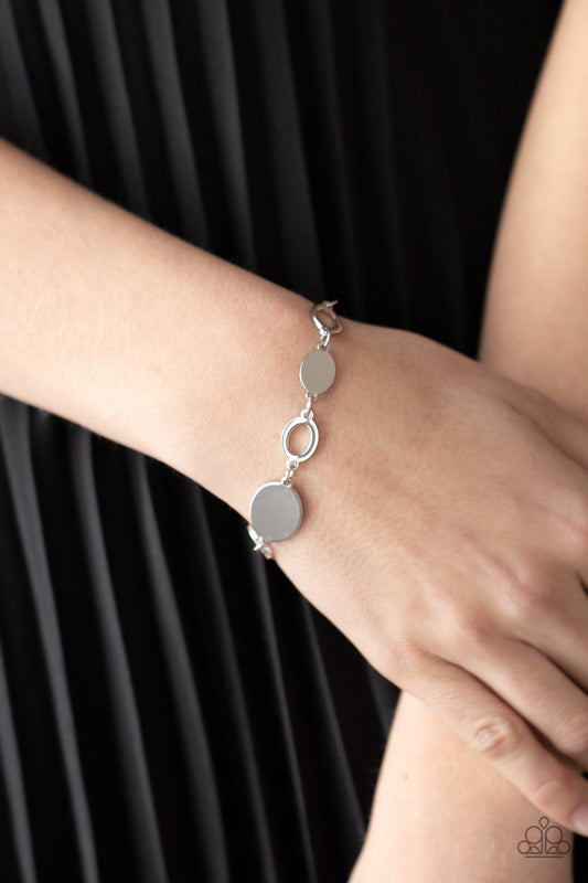 Paparazzi OVAL and Out - Silver Bracelet