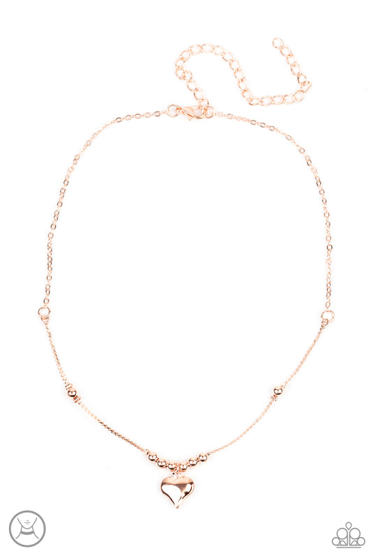 Paparazzi Casual Crush - Rose Gold Necklace