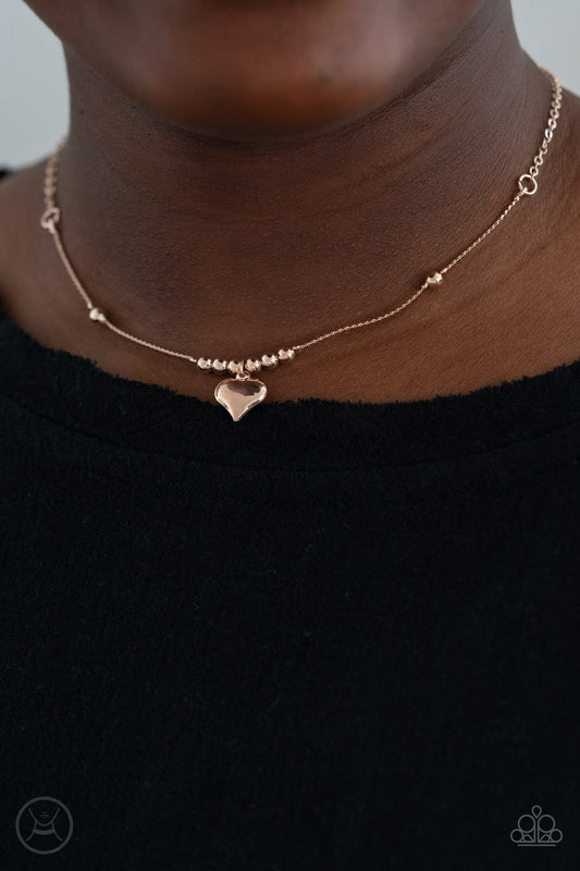 Paparazzi Casual Crush - Rose Gold Necklace