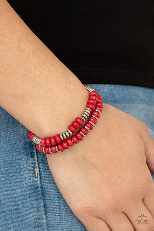 Paparazzi Desert Rainbow - Red Bracelets