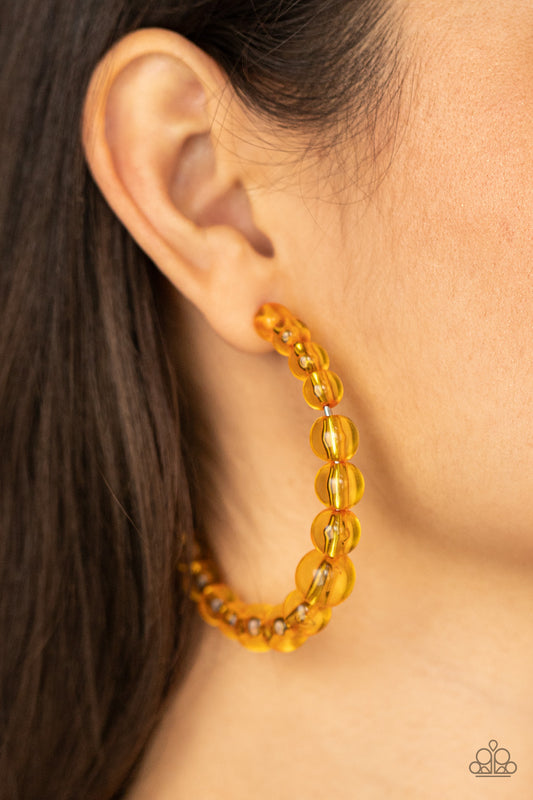 Paparazzi In The Clear - Orange Earring