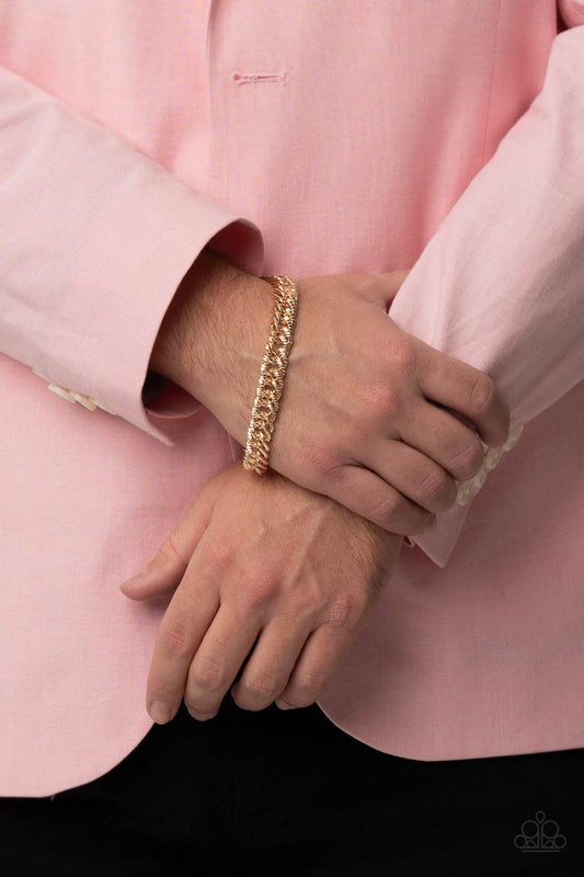 On The Up and UPPERCUT - Gold Paparazzi Bracelet