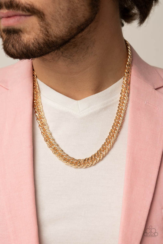 Urban Uppercut - Gold Paparazzi Necklace