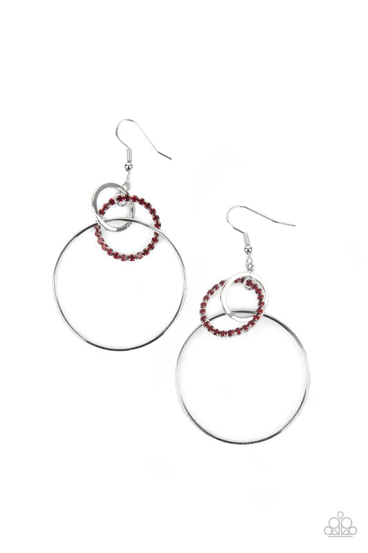 Paparazzi In An Orderly Fashion - Red Earring