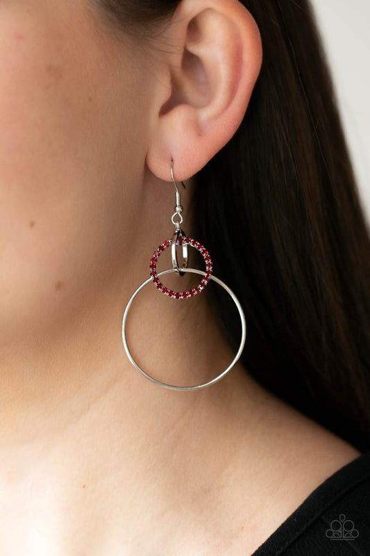 Paparazzi In An Orderly Fashion - Red Earring