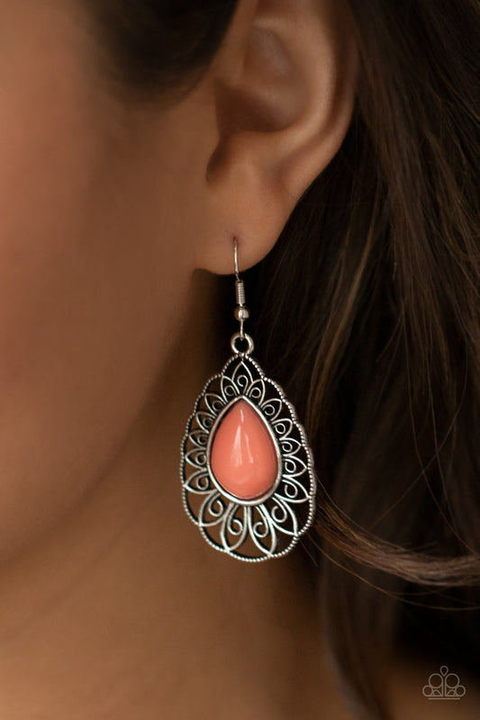 Paparazzi Dream STAYCATION - Orange Earrings