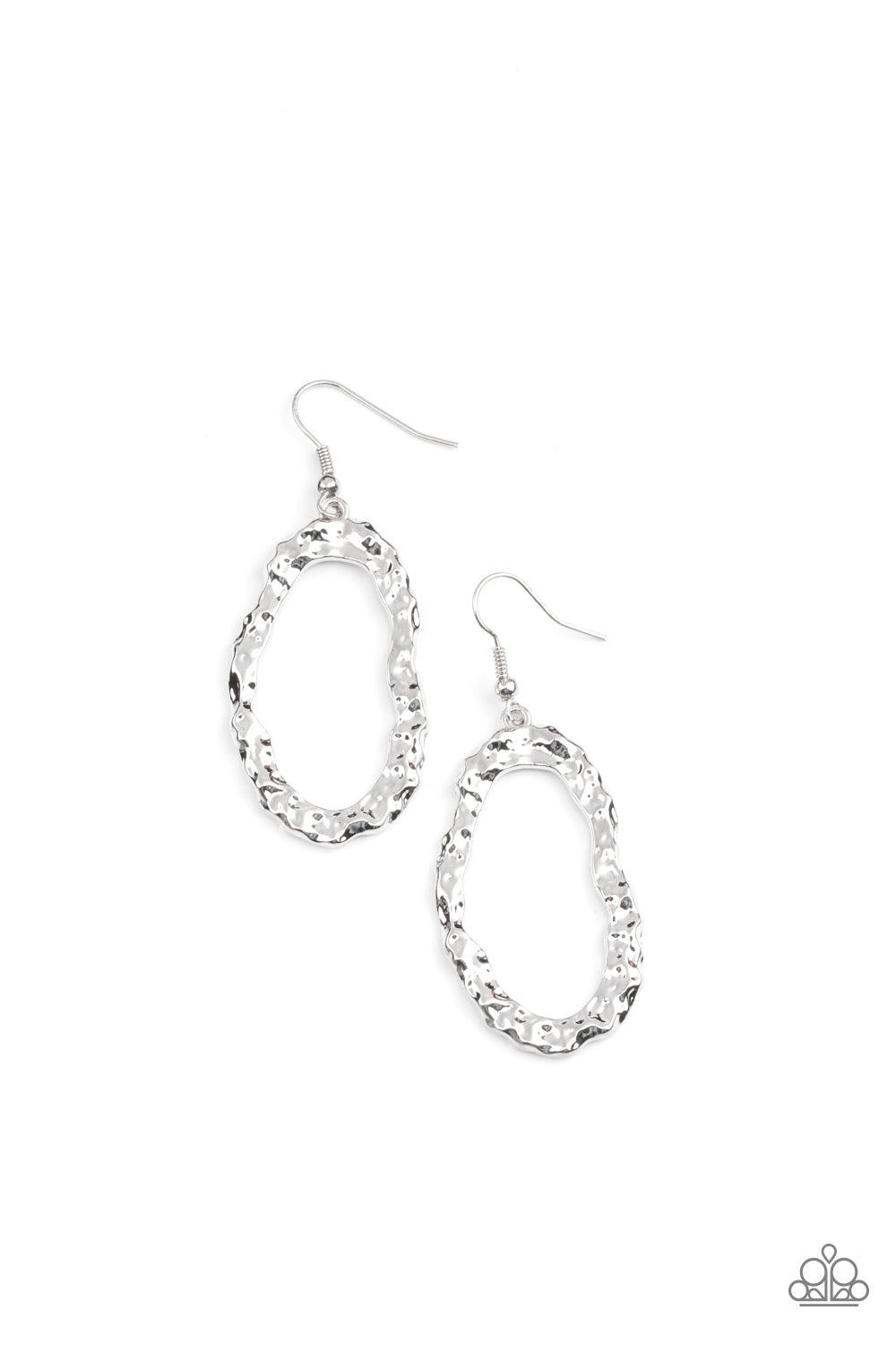 Paparazzi ARTIFACT Checker - Silver Earring