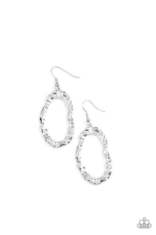Paparazzi ARTIFACT Checker - Silver Earring